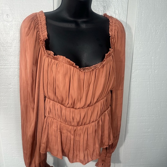 Altar’d State Carolina Ruffle Long Sleeve Babydoll Top Size XXL EUC - Picture 6 of 9